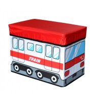 可爱卡通汽车图案牛津布小物件收纳凳换鞋凳