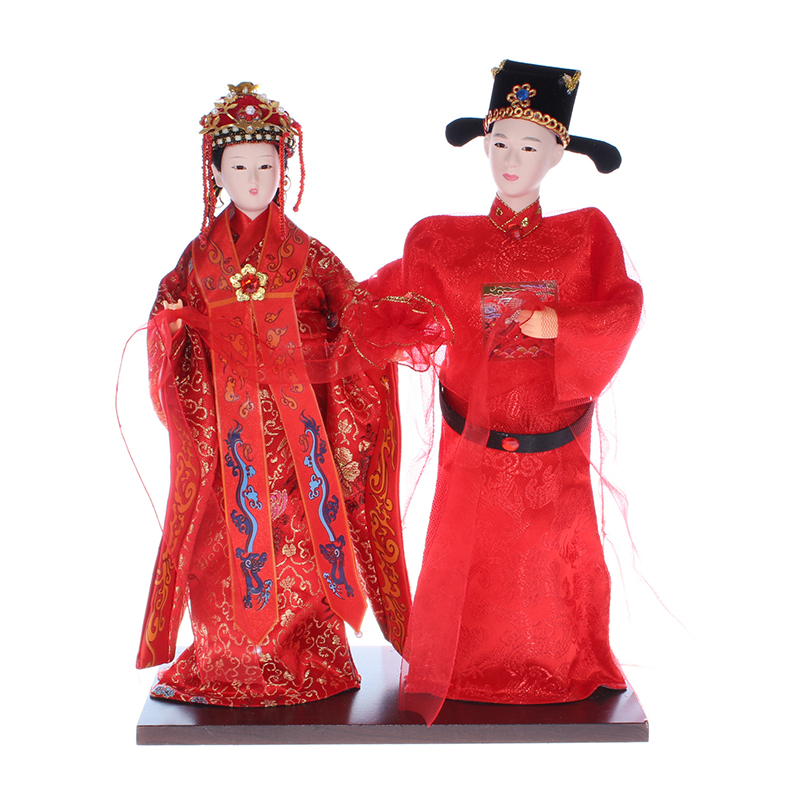 中式古典新郎新娘婚庆公仔摆设品摆件家居装饰摆件人物摆件2