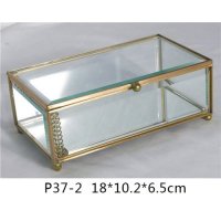 现代简约透明玻璃首饰盒珠宝盒饰品盒展示盒