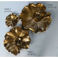 美式现代风格树脂墙面挂件荷叶墙饰