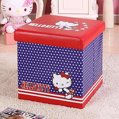 科特豪斯 Hellokitty仿皮质储物收纳凳坐箱换鞋凳多功能可折叠KT2101
