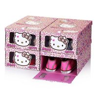 科特豪斯 Hellokitty加厚纸质鞋子收纳鞋盒创意欧式透明男女鞋盒KT2070