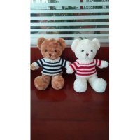 毛绒公仔38cm条纹毛衣熊