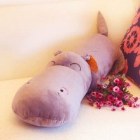95cm可爱趴趴河马公仔抱枕