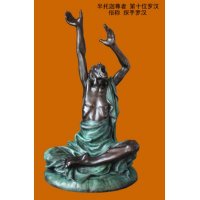 中式辟邪镇宅铜制探手罗汉摆件家居风水装饰开业礼品