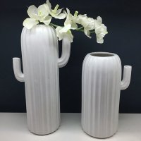 现代田园风格创意仙人掌造型陶瓷花瓶家居装饰