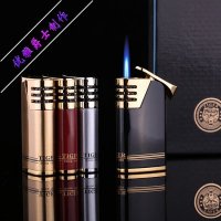 正品虎牌打火机高端全金属合金打造 气体单直冲 超薄防风个性创意