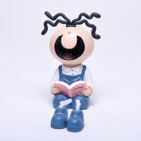 美式卡通快乐一家子（看书）中号吊吊脚树脂摆件（配对/不带椅子）HD038M