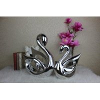 厂家直销 铭雅现代简约 树脂工艺品 恩爱天鹅家居摆件