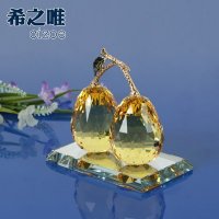 水晶工艺摆件 家居摆件装饰 创意永不分离《梨》水晶情侣摆件礼物