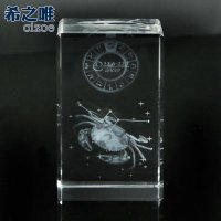 水晶内雕工艺品 5*8水晶内雕星座摆件 创意小礼品定制 生日礼物