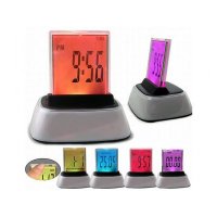 现代简约led七彩闹钟创意台钟