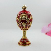高档珐琅工艺 欧式高脚蛋 珍珠蛋 珠宝首饰盒  创意家居摆件  家居用品 送礼佳品