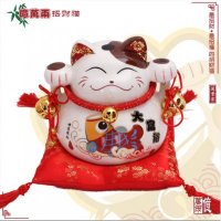 日式开运大富裕陶瓷招财猫存钱罐9寸 YWL-9001
