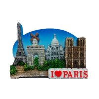 创意家居饰品　巴黎旅游纪念　树脂浮雕小冰箱贴磁贴　礼品