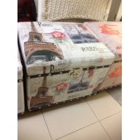 欧式简约高档布艺收纳凳