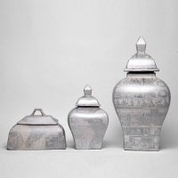 欧式复古家居饰品摆件陶瓷储物罐带盖WW-12116L/S，WW-12B098L