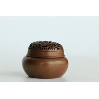 中式简约铜制圆手炉造型摆件家居装饰摆件卧室摆件客厅摆件