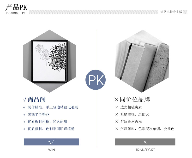 现代手工油画沙发挂画三件套 黑白色专用防水油画布ps框挂画 酒店家居装饰画 SPG YH0597