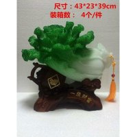 集美精品特色时尚风格家居饰品工艺品风水摆件（白菜、百财)一桶财富