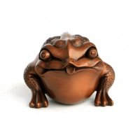 中式简约铜制小蟾蜍造型摆件家居装饰摆件动物摆件招财摆件