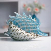 西式琉璃海螺造型摆件家居装饰摆件乔迁生日商务礼品动物摆件