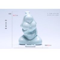 中式传统工艺青釉仕女绘画摆件人物摆件家居装饰摆件