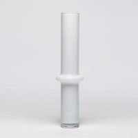 白色玻璃花瓶外缠透明玻璃丝人工吹制现代欧式客厅家居饰品0152-5