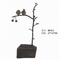西式简约铜制树枝鸟造型摆件家居装饰摆件动物摆件