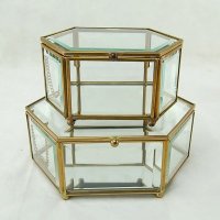欧式简约透明玻璃首饰盒珠宝盒饰品盒展示盒
