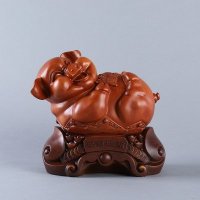 造型(木纹)风水摆件聚财旺福猪造型存钱罐特色时尚风水摆件 家居装饰品风水摆件020