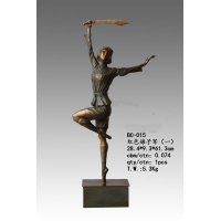 西式现代铜制抽象红色娘子军（一）造型摆件家居装饰摆件抽象摆件