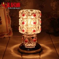 美居雅香薰灯厂家直销 四方形玻璃水晶感应小夜灯礼品首选B3027