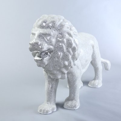 玻璃钢马赛克 现代简约站立狮子模特摆件动物摆件家居装饰摆件 C-1124