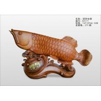 集美精品特色时尚家居饰品招财如意树脂工艺品 招财金龙鱼摆件 聚财风水高档家居装饰客厅摆设工艺品