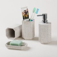 简约个性方柱砂岩卫浴套装 浴室洗漱套件 商务礼品 新婚乔迁礼品SBE