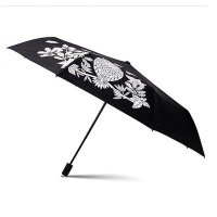 三折黑胶遇水变色晴雨伞-秘密花园