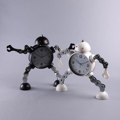 机器人台钟个性创意台钟座钟家居装饰钟表2780
