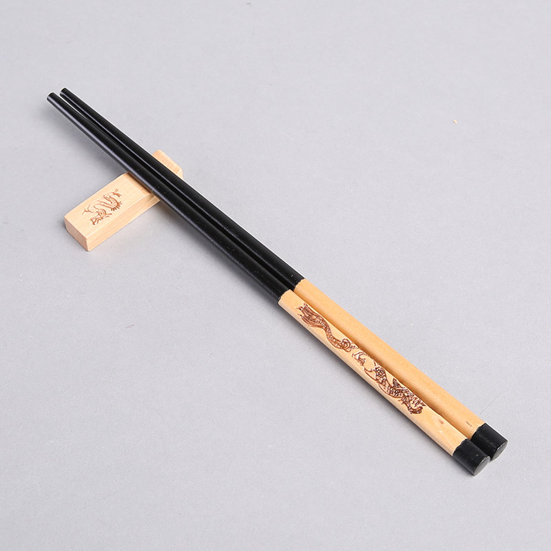 顶级礼品黑龙天然健康木雕筷子家用工艺雕刻筷配礼盒（6双/套） FT144