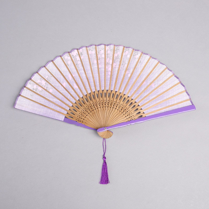 扇子折扇女式中国风扇子和风扇子女扇亚麻扇工艺扇 FT193