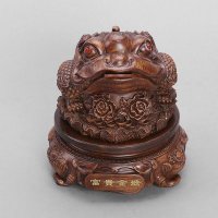 集美精品风水金蝉系列树脂(仿木)摆件 小富贵金蝉特色时尚风水摆件 家居装饰品风水摆件 JC