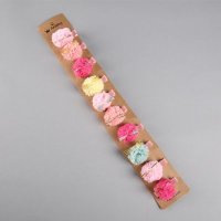 创意时尚儿童发饰 童趣小公主发夹 可爱小花球装饰发夹边夹 CSMCOO9