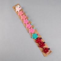 创意时尚儿童发饰 童趣小公主发夹 可爱绣珠五角星装饰发夹边夹 CSPCO30