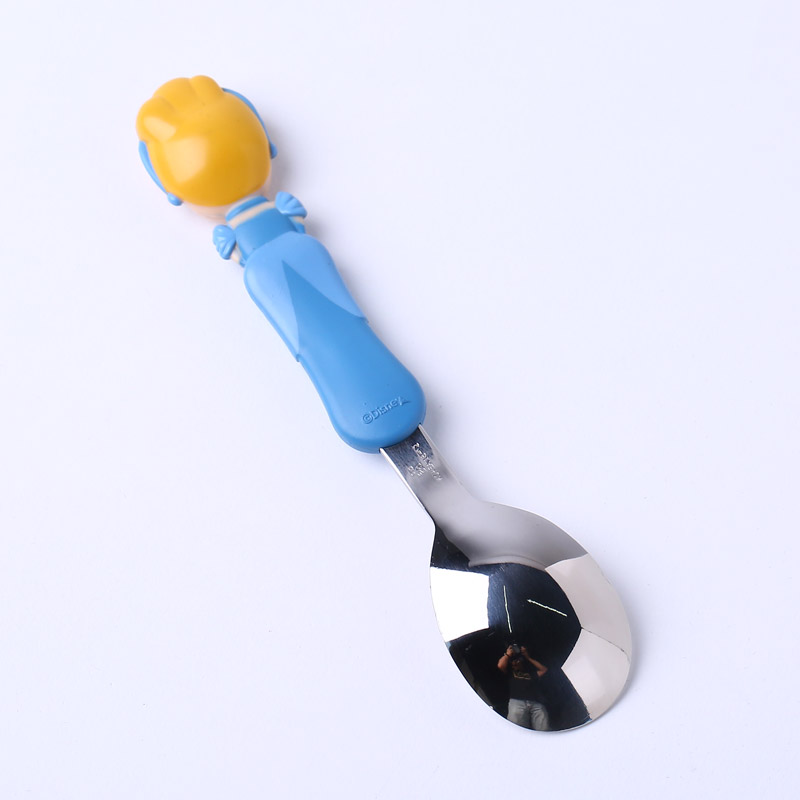 3D勺子儿童餐具勺子 宝宝训练勺饭勺儿童不锈钢勺子餐具DP2110（不开发票）4