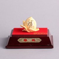 小寿挑家居摆件 金色里紫铜外镕金风水装饰摆件 送礼办公室镇宅家居装饰摆件 JYG21