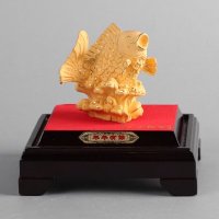 招财鱼小家居摆件 金色里紫铜外镕金风水装饰摆件 送礼办公室镇宅家居装饰摆件 JYG68