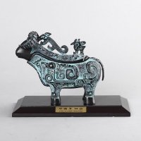 羊尊家居摆件 铜色复古纯铜风水装饰摆件 送礼办公室镇宅家居装饰摆件 JYG96