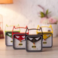 童卡通闹钟 创意蝙蝠侠卡通迷你静音小闹钟 儿童可爱迷你静音钟