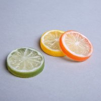 高仿真塑料柠檬片创意水果摆件 摄影商店道具田园厨房橱柜仿真水果 NMP-1