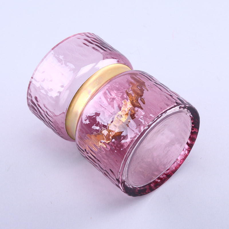 简约粉红色玻璃花瓶花器家居玻璃装饰工艺品YL144